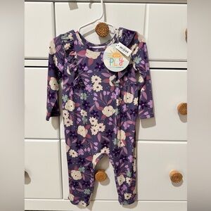 Little Sleepies 6-12 Sugar Plum Flutter Romper